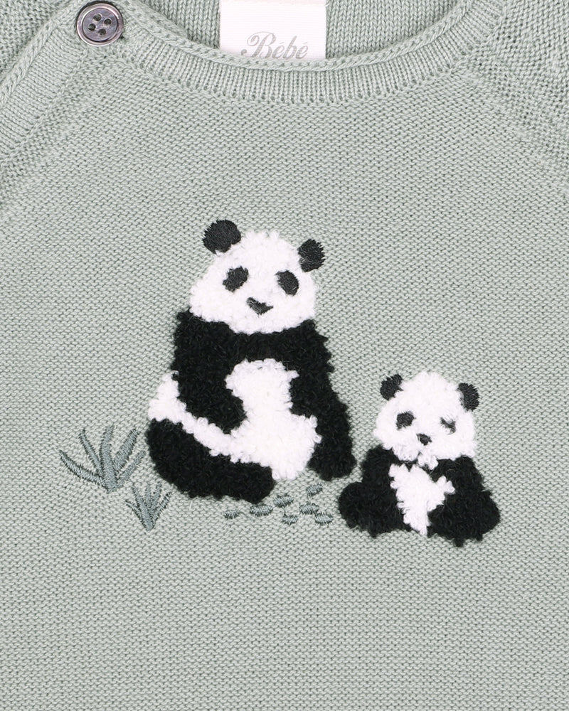 Bebe - Angus Panda Knitted Romper