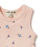 Load image into Gallery viewer, Wilson &amp; Frenchy - Little Flower Organic Rib Ruffle Bodysuit
