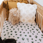 Load image into Gallery viewer, Snuggle Hunny Kids - Cactus Fitted Cot Sheet
