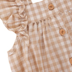 Load image into Gallery viewer, Peggy - Roma Playsuit (Taupe Gingham)
