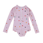 Load image into Gallery viewer, Peggy - Violet Long Sleeve Swimsuit (Balloons Print)
