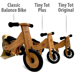 Kinderfeets - 2-in-1 Tiny Tot PLUS Tricycle & Balance Bike (Rose)