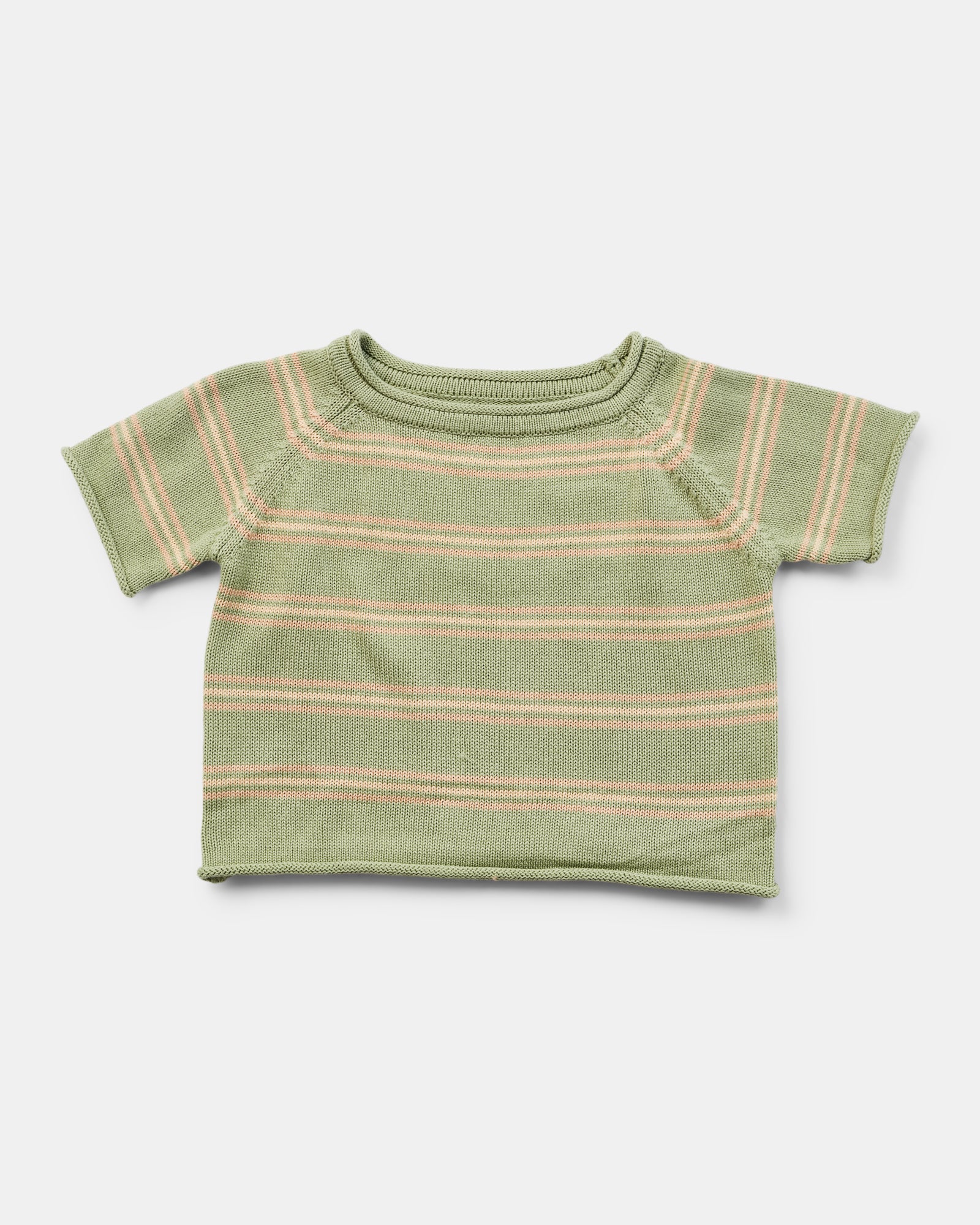 Walnut - Beau Knit T-Shirt - Fern Stripe