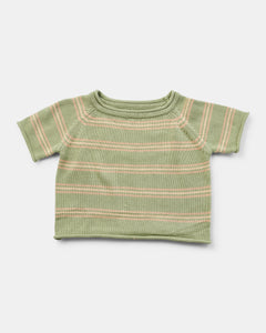 Walnut - Beau Knit T-Shirt - Fern Stripe