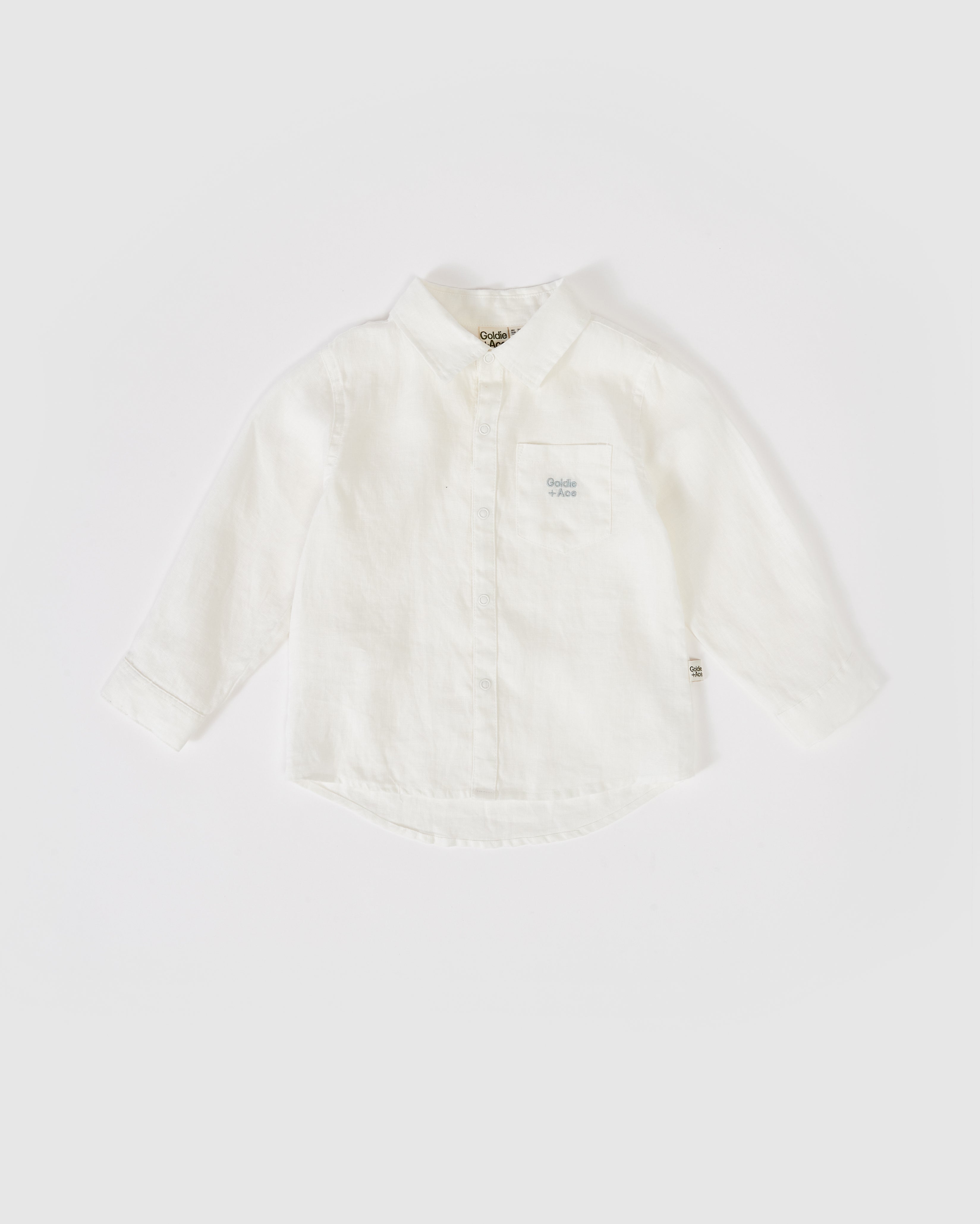 PRE ORDER - Goldir + Ace - Bondi Linen Shirt - White