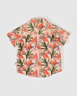 Load image into Gallery viewer, Goldie + Ace - Holiday Linen Shirt - Flamingo Pink

