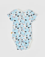 Load image into Gallery viewer, PRE ORDER - Goldie + Ace - Seagulls Print Short Sleeve Bodysuit - Blue
