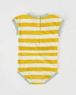 Load image into Gallery viewer, PRE ORDER - Goldie + Ace - Smiley Baby Terry Towelling Romper - Lemon
