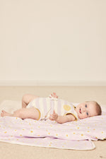 Load image into Gallery viewer, PRE ORDER - Goldie + Ace - Smiley Baby Terry Towelling Romper - Lavender
