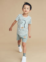 Load image into Gallery viewer, Huxbaby - Dino Stripe T-Shirt
