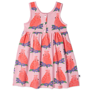 PRE ORDER - Minti - Happy Birds Dress - Pink