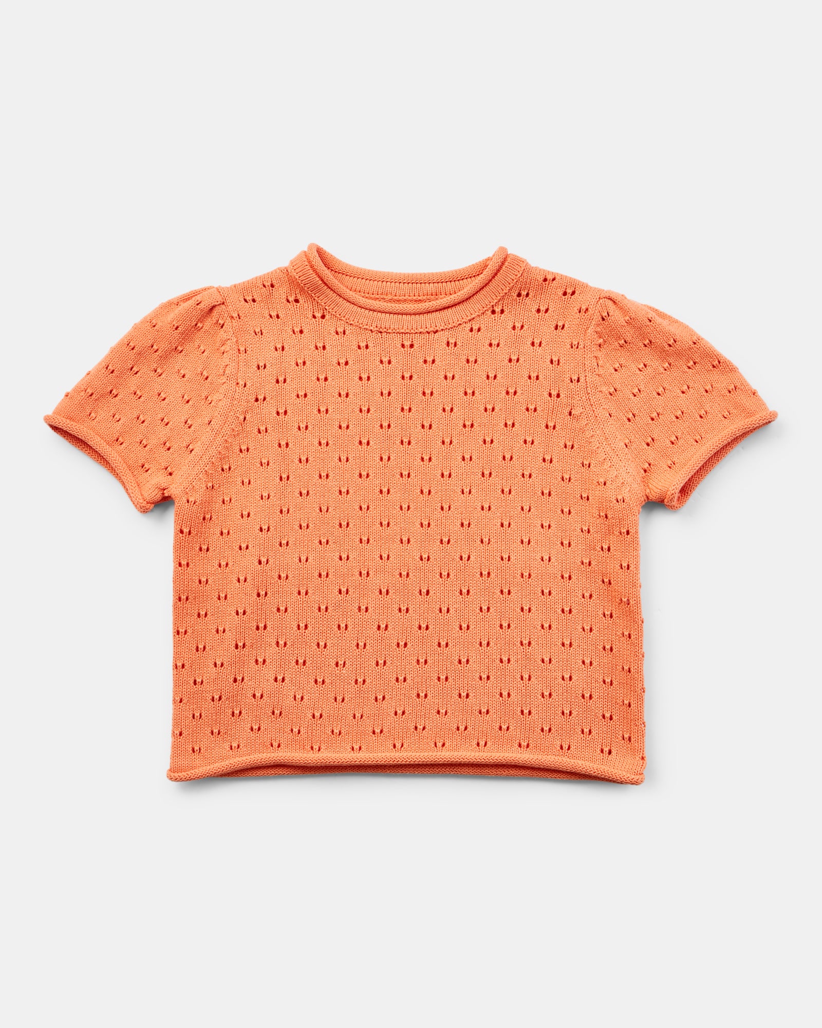 Walnut - Primrose Knit T-Shirt - Coral