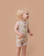Load image into Gallery viewer, Fox &amp; Finch - Lounging Lizard Short Sleeve Romper
