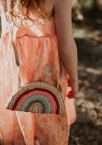 Load image into Gallery viewer, Acorn - Rainbow Straw Bag - Natural &amp; Rainbow
