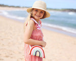 Load image into Gallery viewer, Acorn - Rainbow Straw Bag - Natural &amp; Rainbow
