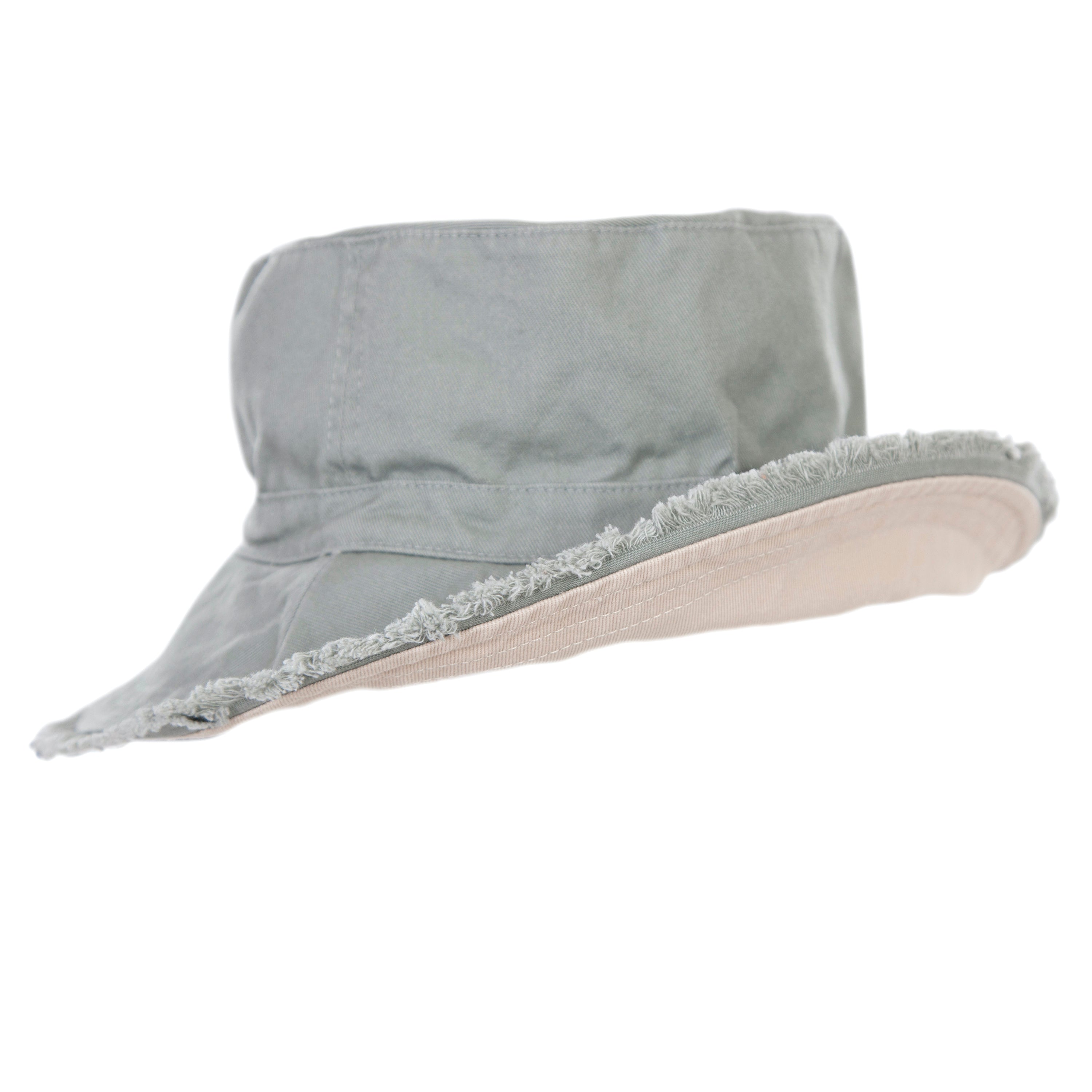 Acorn - Khaki Frayed Bucket Hat - Khaki