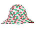 Load image into Gallery viewer, Acorn - Strawberry Wide Brim Infant Hat - Pink &amp; White
