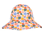 Load image into Gallery viewer, Acorn - Flower Fields Wide Brim Infant Hat - Peach/Gold/Multi
