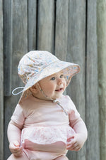 Load image into Gallery viewer, Acorn - Wildflower Wide Brim Infant Hat - Natural &amp; Multi

