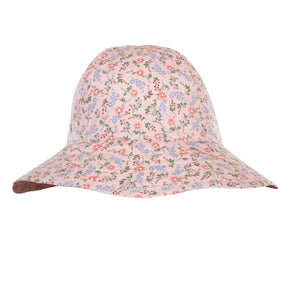 Acorn - Primrose Wide Brim Infant Hat - Pink Floral