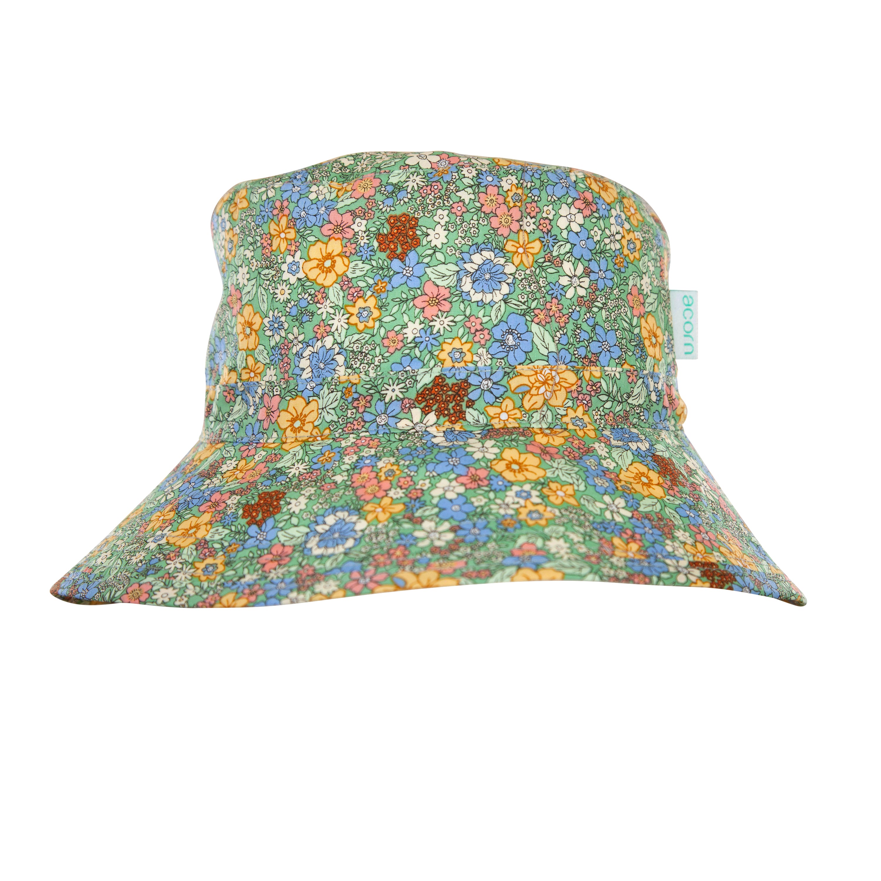 Acorn - Grace Broad Brim Bucket Hat - Mint Floral