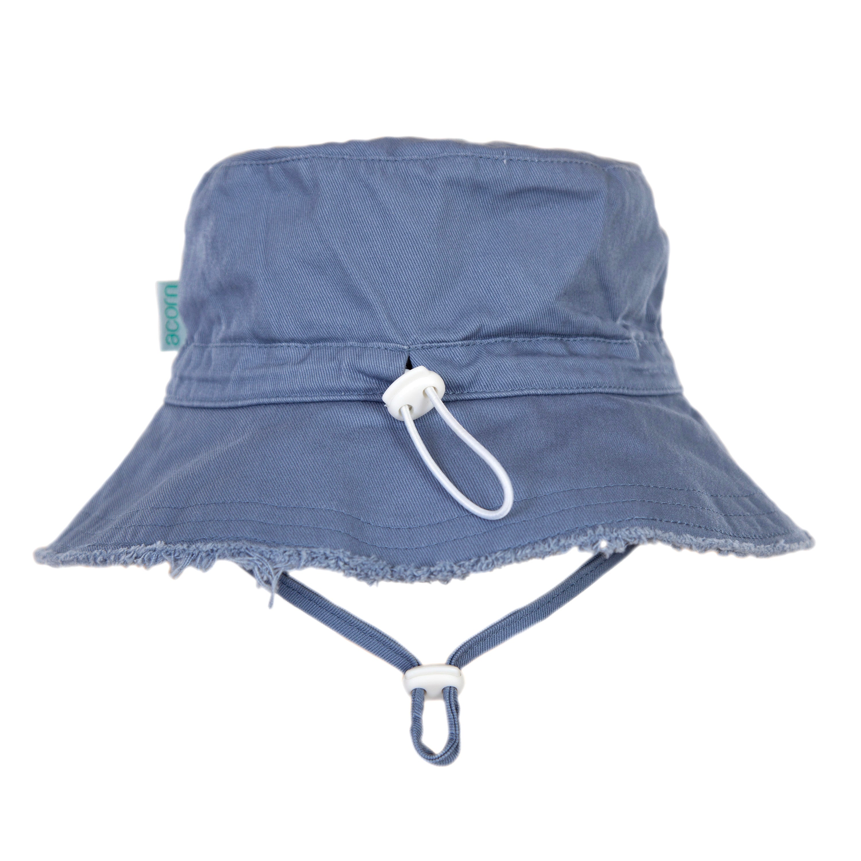 Acorn - Blue Frayed Bucket Hat - Sky Blue