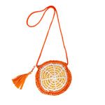 Load image into Gallery viewer, Acorn - Orange Straw Bag - Orange/Yellow/White
