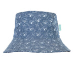 Load image into Gallery viewer, Acorn - Bulldog Wide Brim Bucket Hat - Chambray &amp; White
