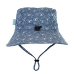 Load image into Gallery viewer, Acorn - Bulldog Wide Brim Bucket Hat - Chambray &amp; White
