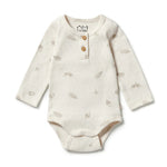 Load image into Gallery viewer, Wilson &amp; Frenchy - Organic Pointelle Henley Bodysuit - Little Acorn

