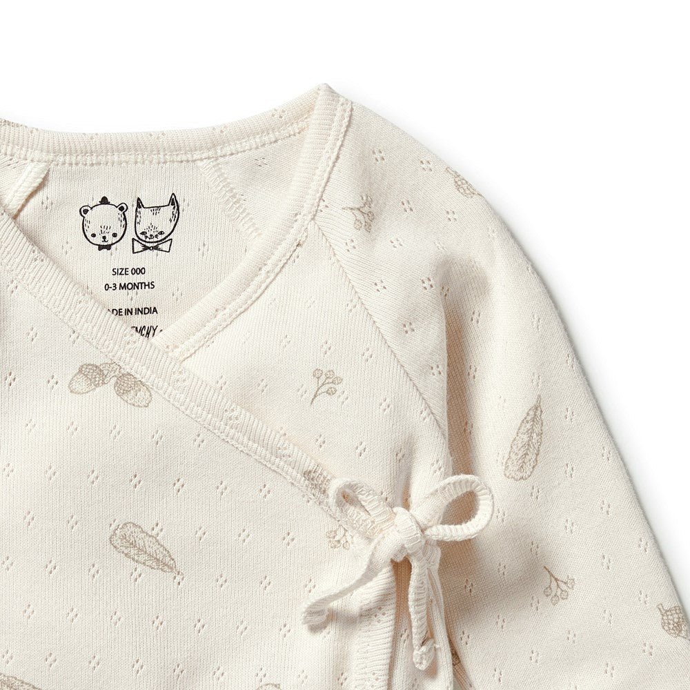 Wilson & Frenchy - Organic Pointelle Long Sleeve Kimono Top - Little Acorn