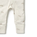 Load image into Gallery viewer, Wilson &amp; Frenchy - Organic Pointelle Zipsuit with Feet - Little Acorn
