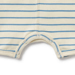 Load image into Gallery viewer, Wilson &amp; Frenchy - Petit Blue Organic Henley Growsuit
