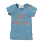 Load image into Gallery viewer, Wilson % Frenchy - Lil Sailor Organic Rib Tee
