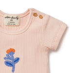 Load image into Gallery viewer, Wilson &amp; Frenchy - Little Flower Organic Rib Tee
