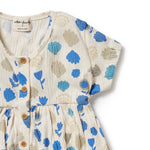 Load image into Gallery viewer, Wilson &amp; Frenchy - Ocean Breeze Crinkle Button Dress (3 Years)
