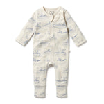 Load image into Gallery viewer, Wilson &amp; Frenchy - Sail Away Organic Zipsuit with Feet
