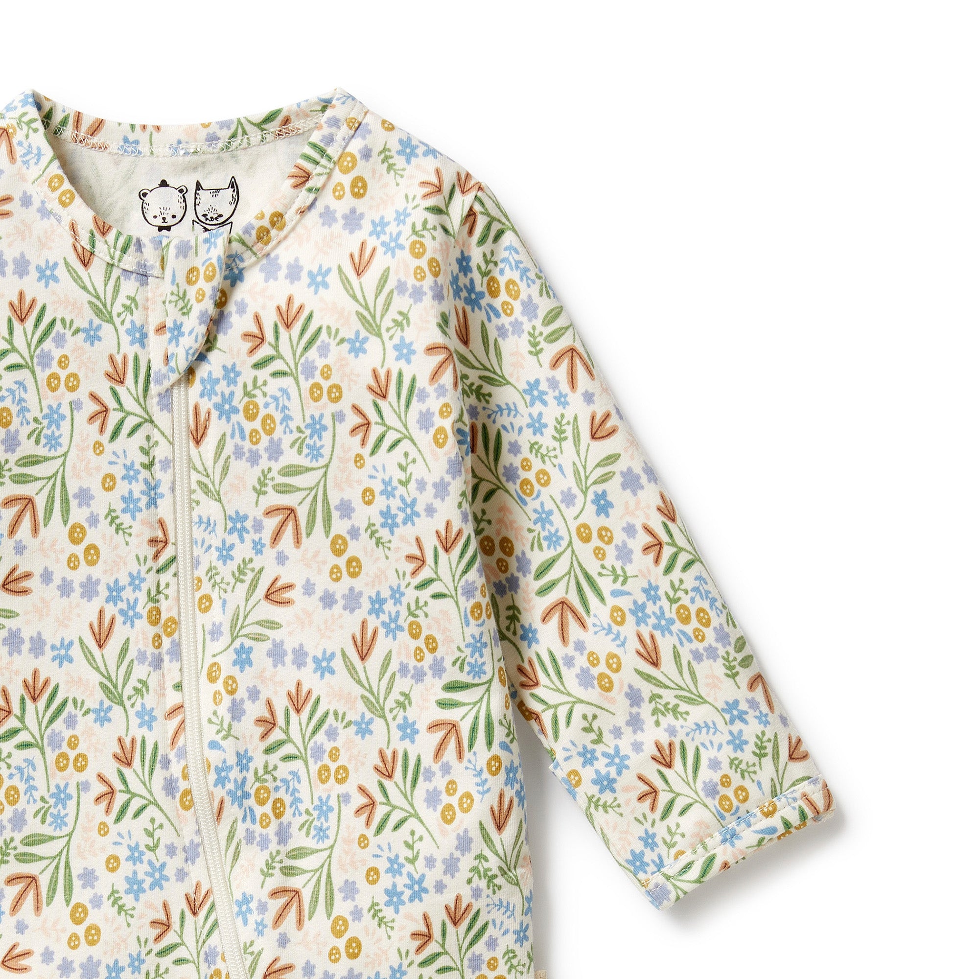 Wilson & Frenchy - Tinker Floral Organic Zipsuit with Feet