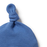 Load image into Gallery viewer, Wilson &amp; Frenchy - Brilliant Blue Organic Waffle Knot Hat
