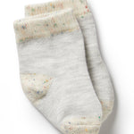 Load image into Gallery viewer, Wilson &amp; Frenchy - Organic 3 Pack Baby Socks - Cream, Oatmeal, Grey Cloud
