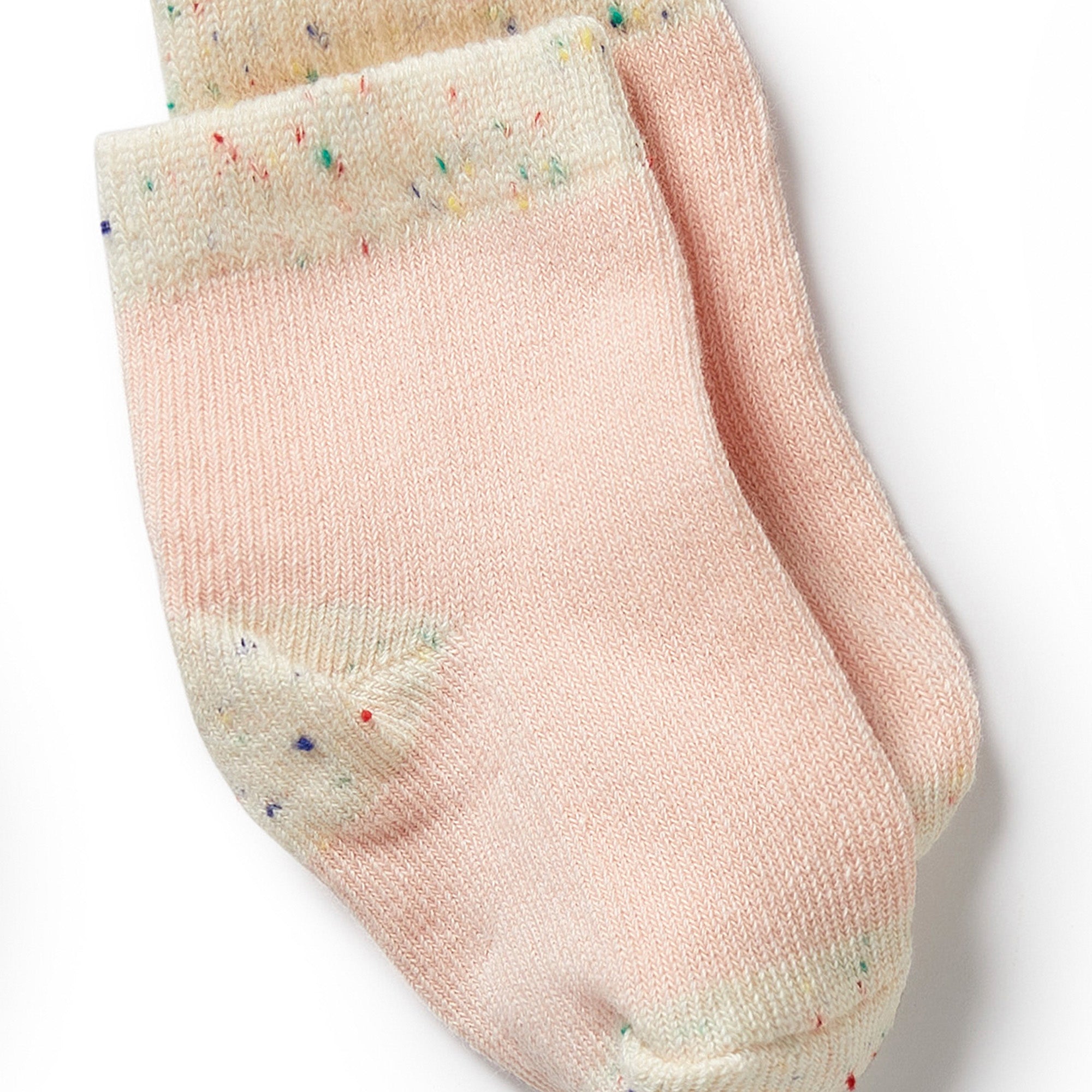 Wilson & Frenchy - Organic 3 Pack Baby Socks - Mint Green, Cream, Pink