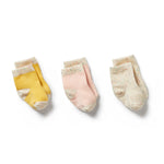 Load image into Gallery viewer, Wilson &amp; Frenchy - Organic 3 Pack Baby Socks - Dijon, Pink, Fleck
