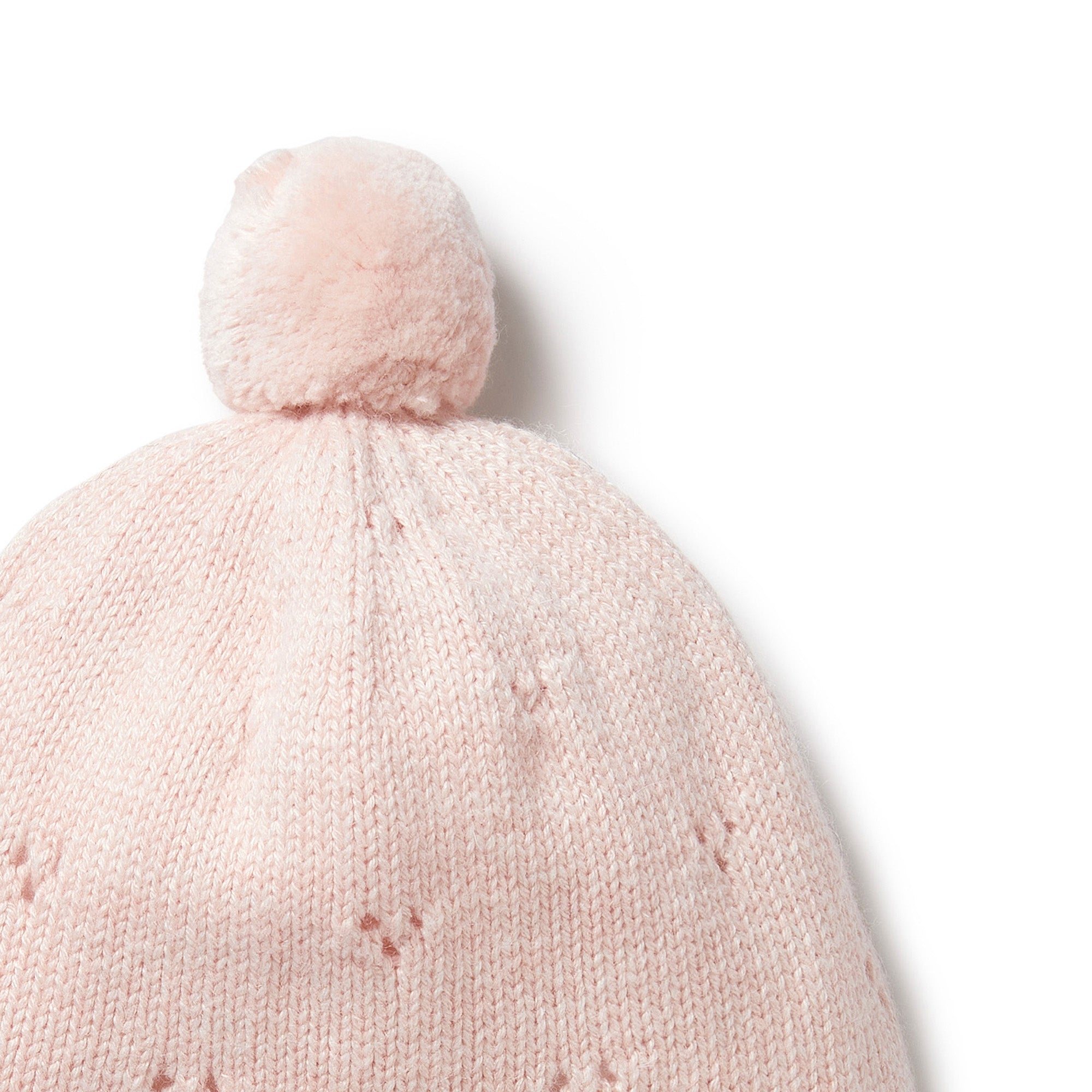 Wilson & Frenchy - Pink Knitted Pointelle Bonnet