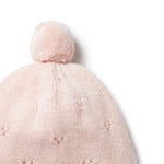 Load image into Gallery viewer, Wilson &amp; Frenchy - Pink Knitted Pointelle Bonnet
