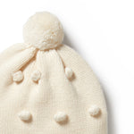 Load image into Gallery viewer, Wilson &amp; Frenchy - Ecru Knitted Bauble Hat
