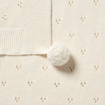Load image into Gallery viewer, Wilson &amp; Frenchy - Ecru Knitted Pointelle Blanket
