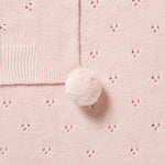 Load image into Gallery viewer, Wilson &amp; Frenchy - Pink Knitted Pointelle Blanket
