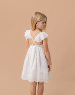 Load image into Gallery viewer, Bebe - Hallie Floral Embroidered Cross Strap Dress
