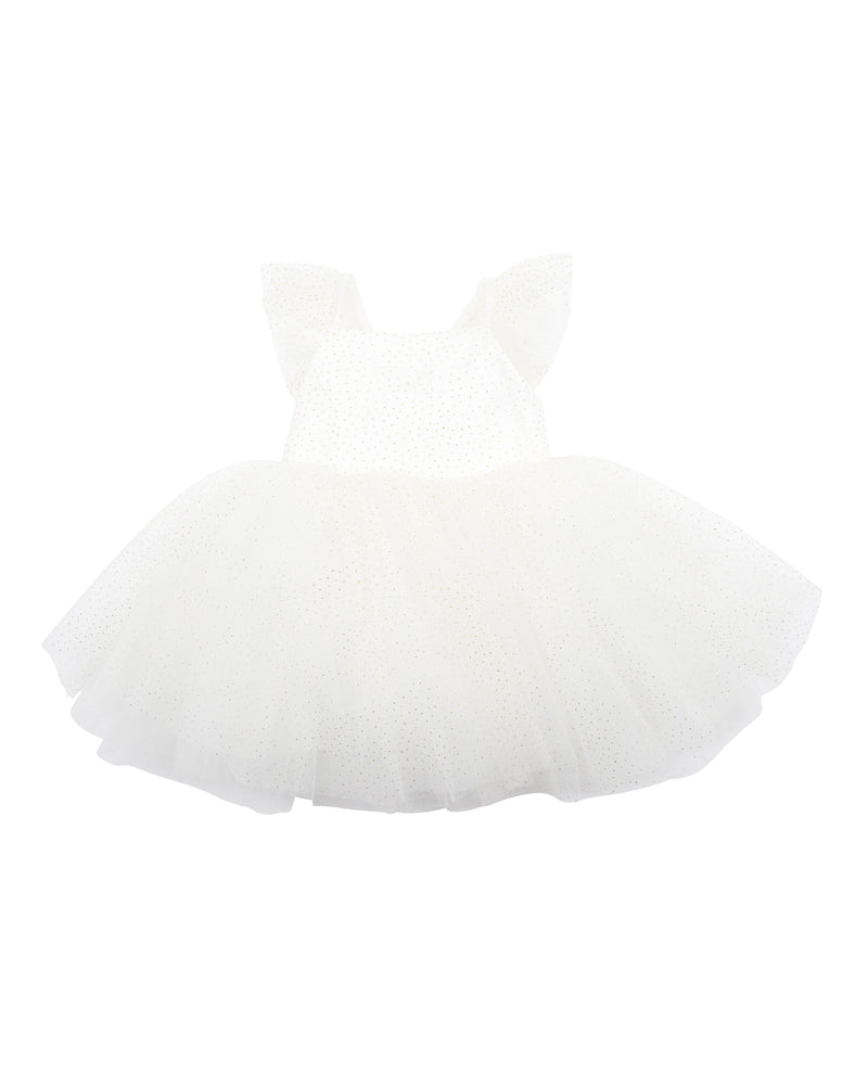Bebe - Party White Glitter Tulle Dress