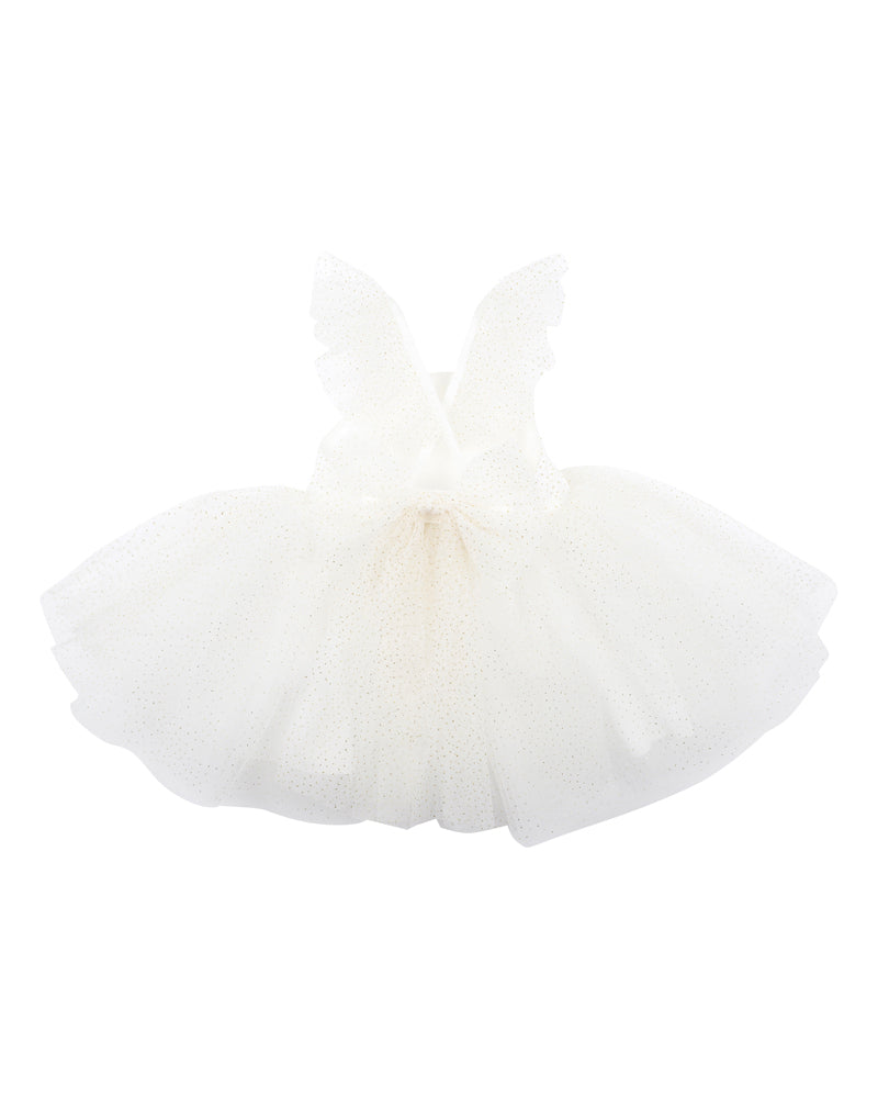 Bebe - Party White Glitter Tulle Dress